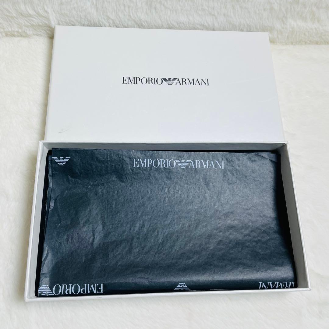 新品未使用 希少エンポリオアルマーニ　正規品　ロングウォレットエンボスロゴ 本革