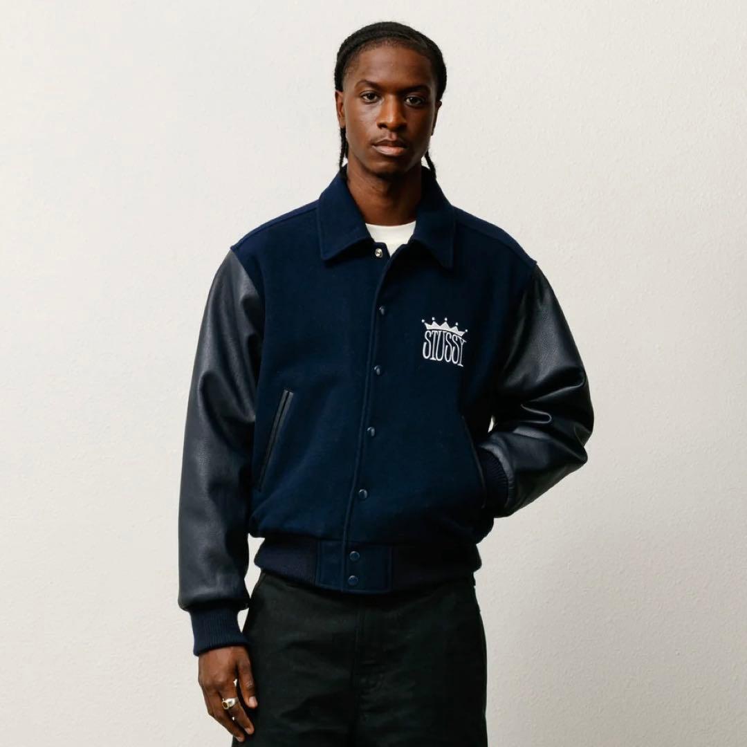 新品 STUSSY KING VARSITY JACKET XXL スタジャン