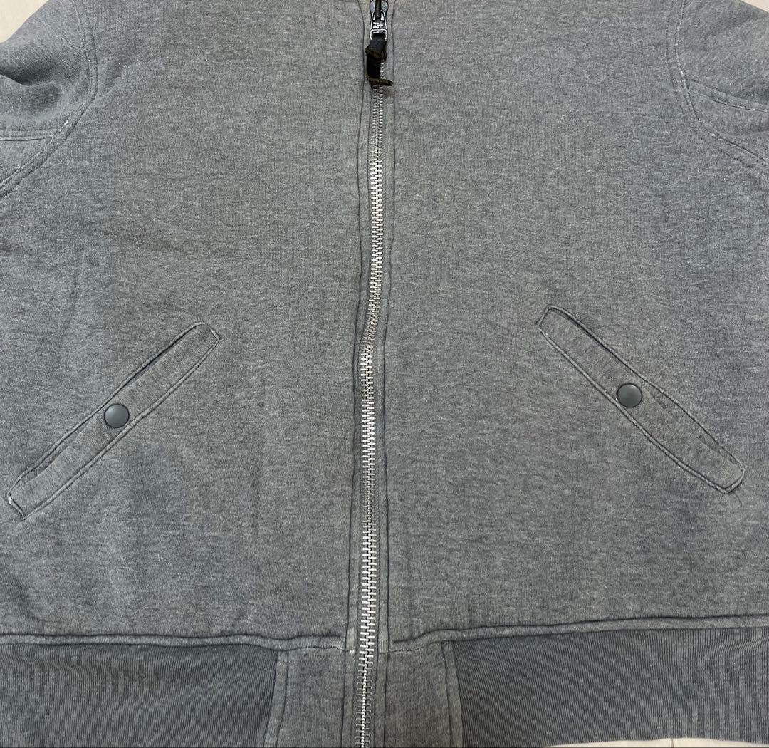 90s MONTAGE グレー MA-1 スウェット生地　フライトジャケット