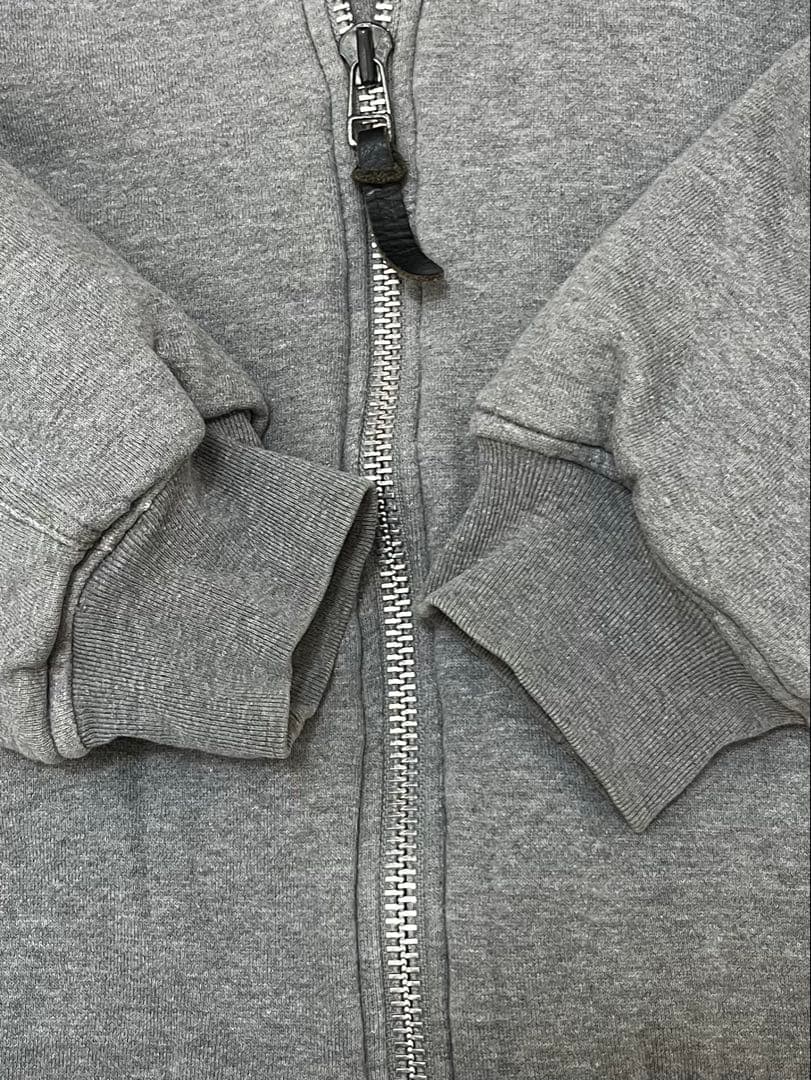 90s MONTAGE グレー MA-1 スウェット生地　フライトジャケット