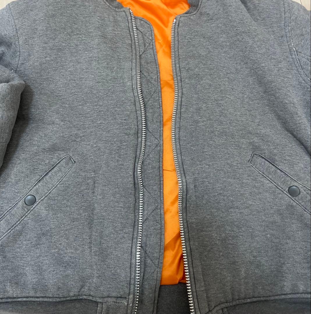 90s MONTAGE グレー MA-1 スウェット生地　フライトジャケット