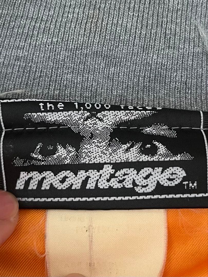 90s MONTAGE グレー MA-1 スウェット生地　フライトジャケット