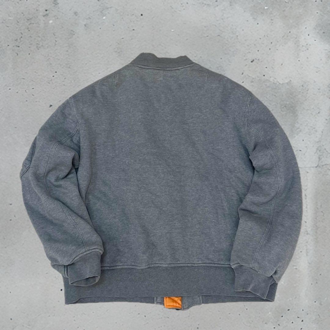 90s MONTAGE グレー MA-1 スウェット生地　フライトジャケット