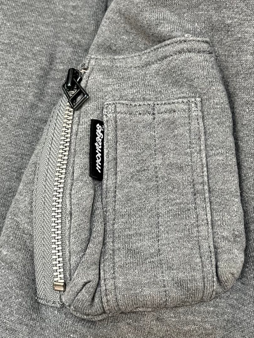 90s MONTAGE グレー MA-1 スウェット生地　フライトジャケット