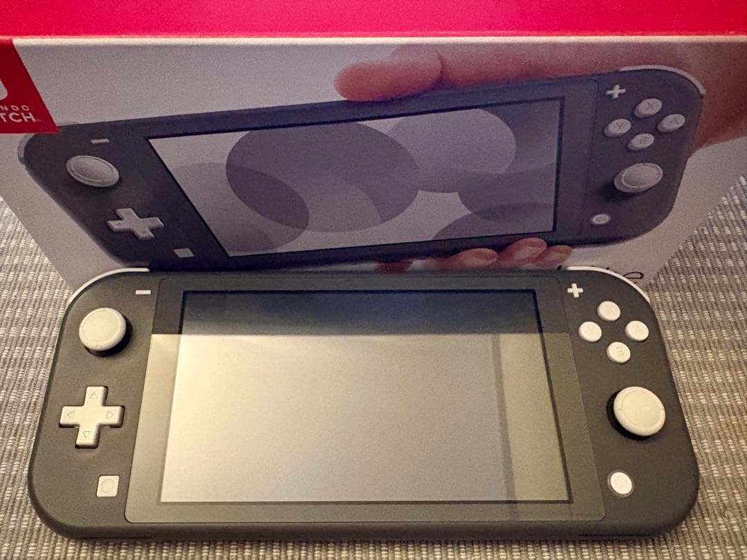 Nintendo Switch Lite グレー グリップケース、ガラスカバー