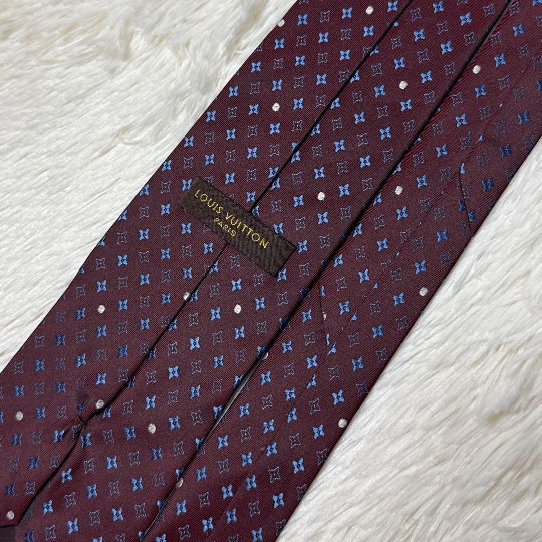 【美品】LOUIS VUITTON ブランドネクタイ　高級シルク　モノグラム
