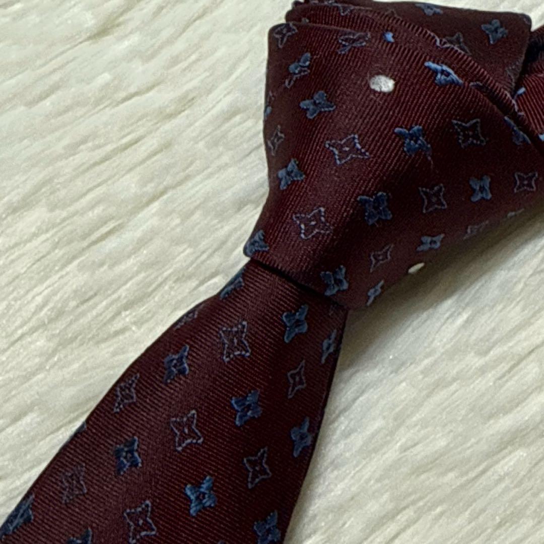 【美品】LOUIS VUITTON ブランドネクタイ　高級シルク　モノグラム