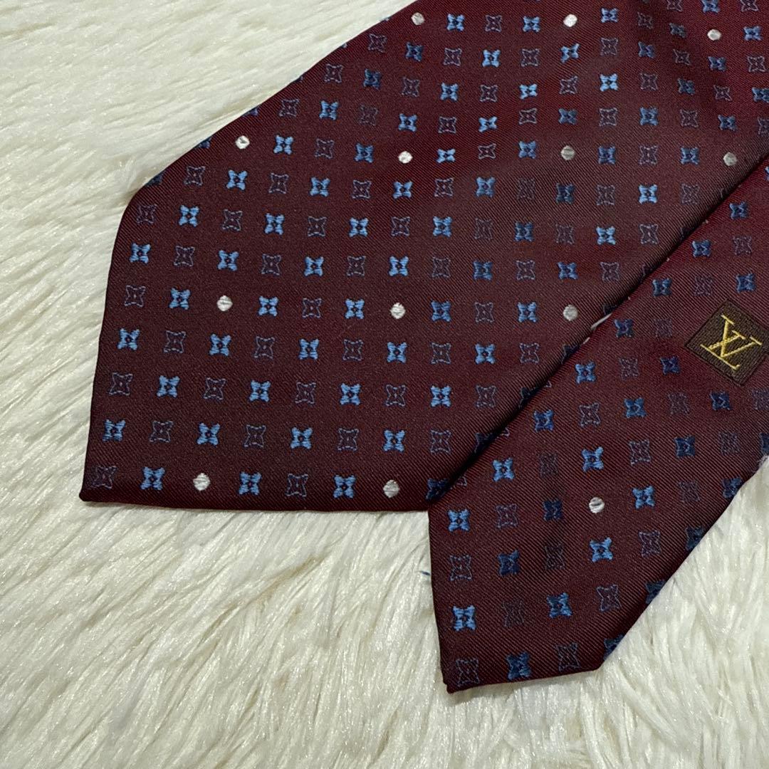【美品】LOUIS VUITTON ブランドネクタイ　高級シルク　モノグラム