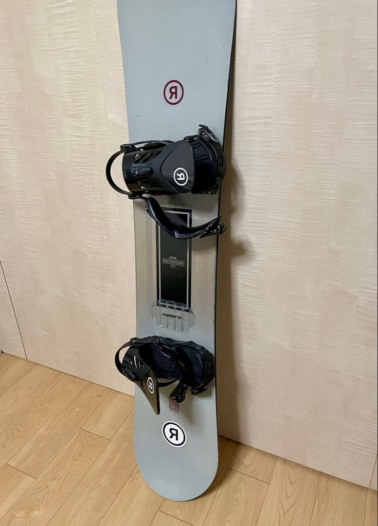 RIDEメンズスノーボードセット／スノボ160cm+ビン、ケース付き