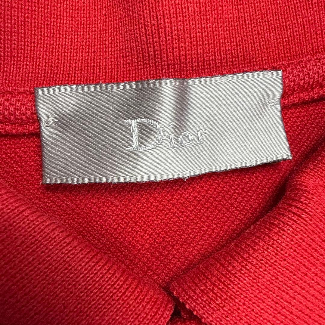 ディオールオム　ポロシャツ　レッド　XSサイズ