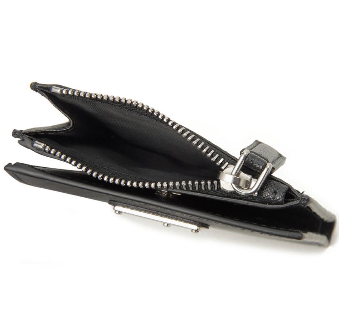 PRADA プラダ 二つ折り財布 メンズ ブラック バイフォールドウォレット