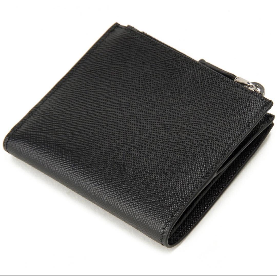 PRADA プラダ 二つ折り財布 メンズ ブラック バイフォールドウォレット