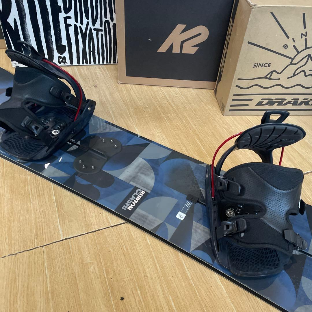 BURTON×FLOW　クラッシュ　バートンスノーボードセット　バインディング付