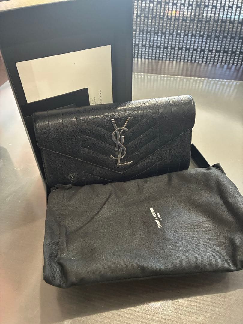 SAINT LAURENT ブラック チェーンウォレット