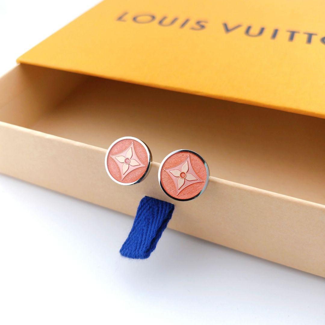 LOUIS VUITTON 　ルイヴィトン　カフスボタン　モノグラム　ピンク