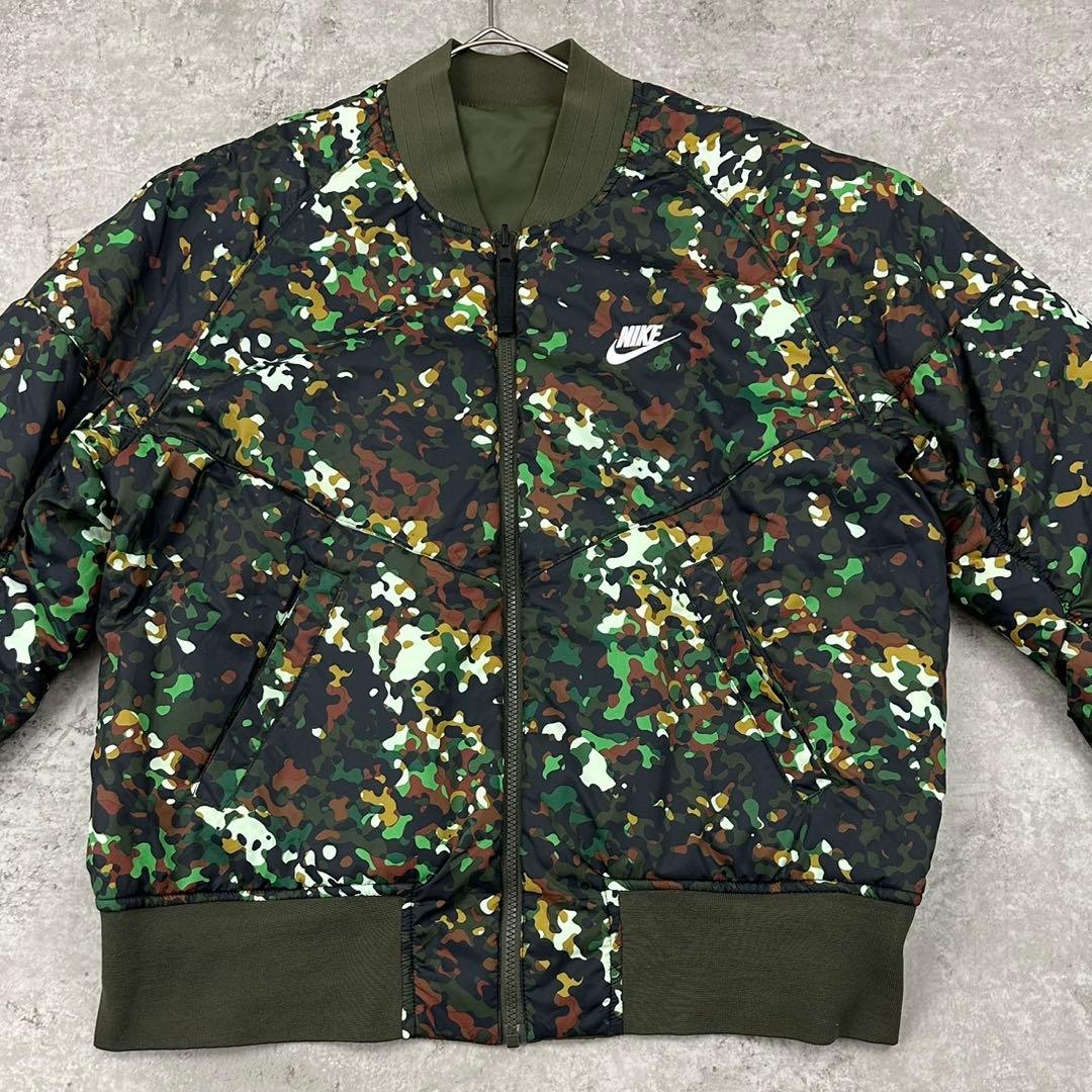 【美品】NIKE MA-1 ボンバージャケット リバーシブル　L　迷彩　カモ