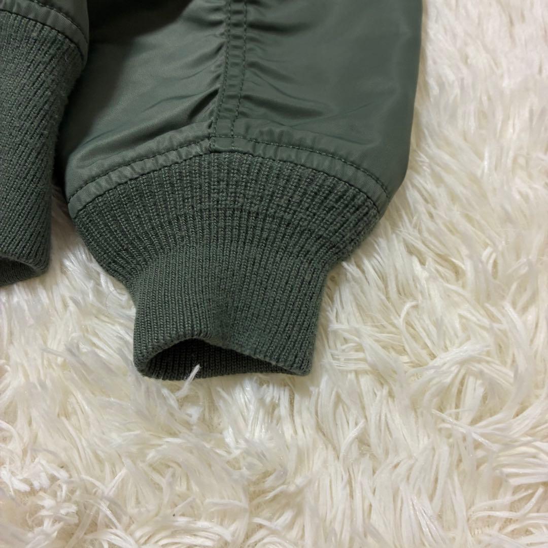 AVIREX フライトジャケット アーチロゴ コマーシャルロゴ L カーキ