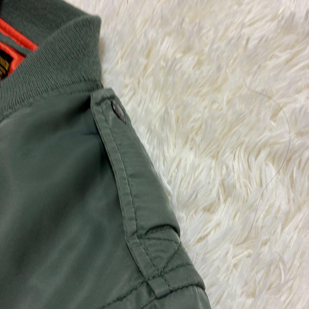 AVIREX フライトジャケット アーチロゴ コマーシャルロゴ L カーキ