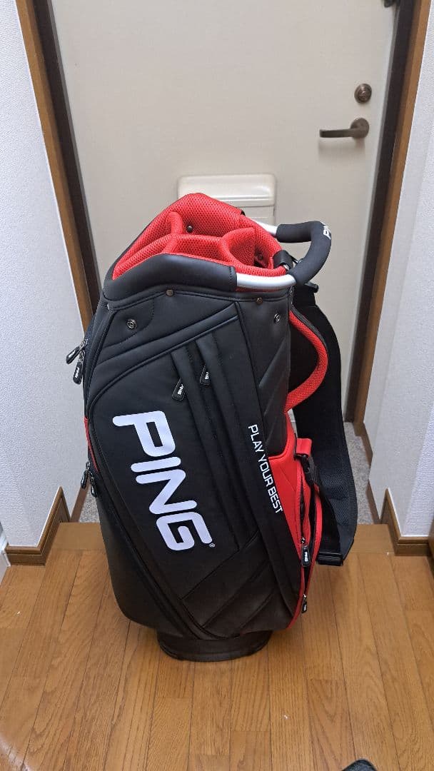 【新品】PING ゴルフバッグ・キャディバッグ ブラック/レッド