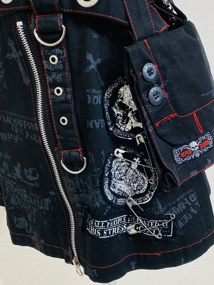 9015. 【極美品】MAD PANK フラップ プリーツ スカート