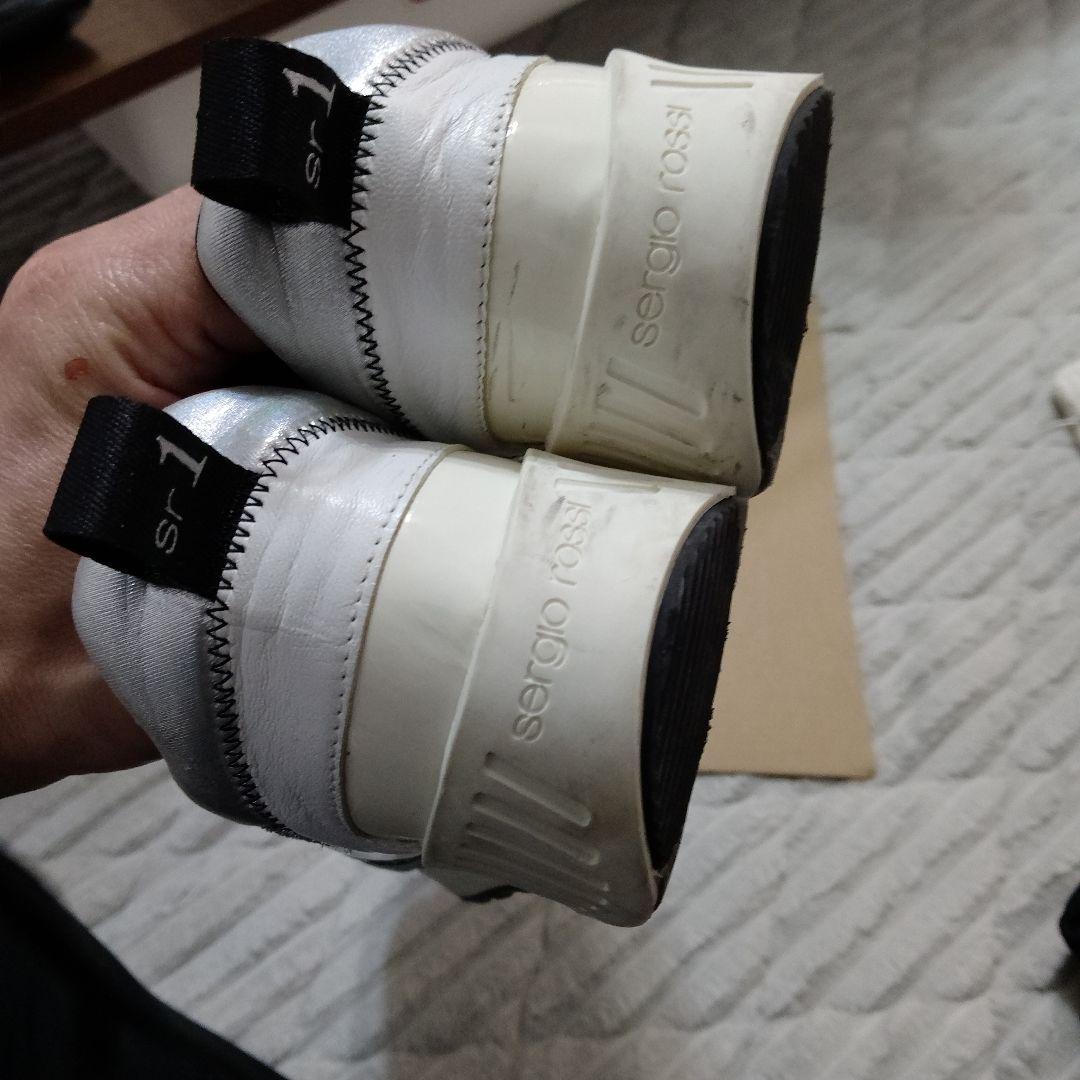 【最終値下げ】希少デザインセルジオロッシ ラメシルバースニーカースリッポン