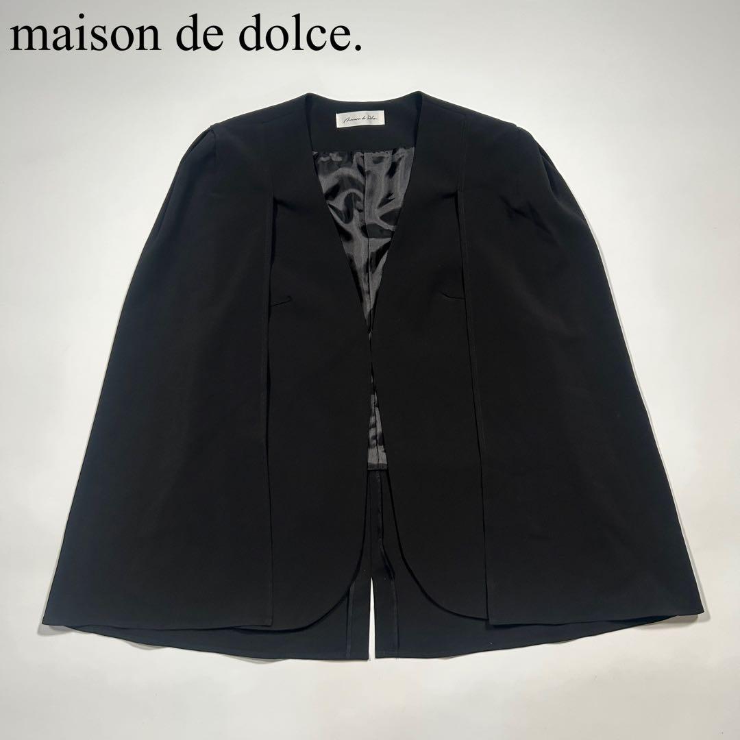 メゾンドドルチェ ケープジャケット ポンチョ 卒園式 入学式 ママ 入園式 黒