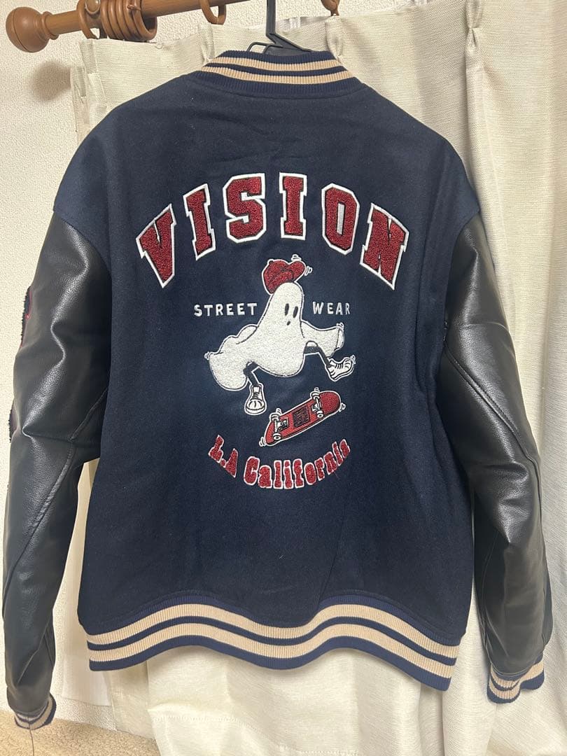 VISION スタジャン ネイビー/ブラック