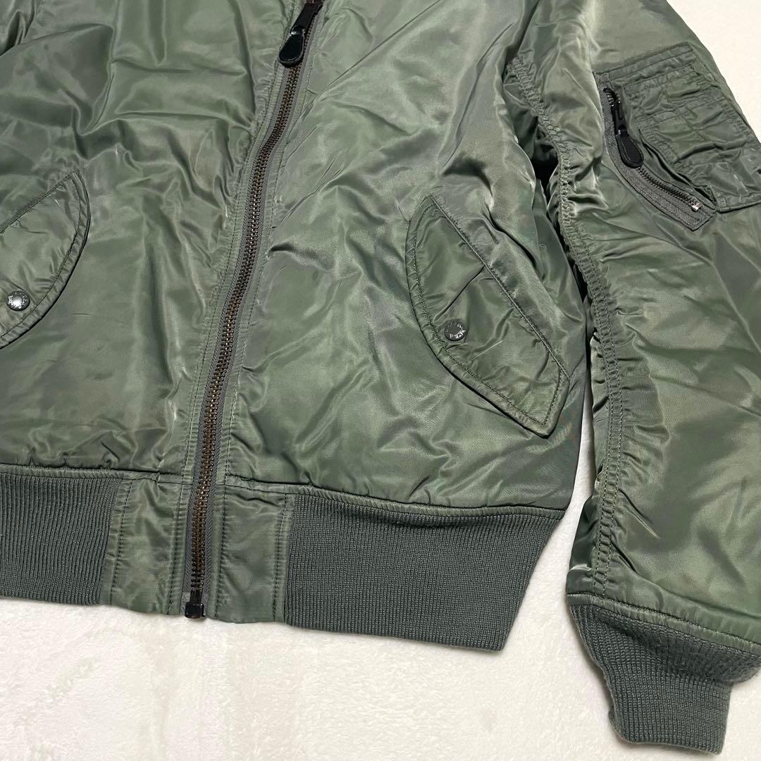 【美品】AVIREX MA-1 フライトジャケット オリーブグリーン メンズ L