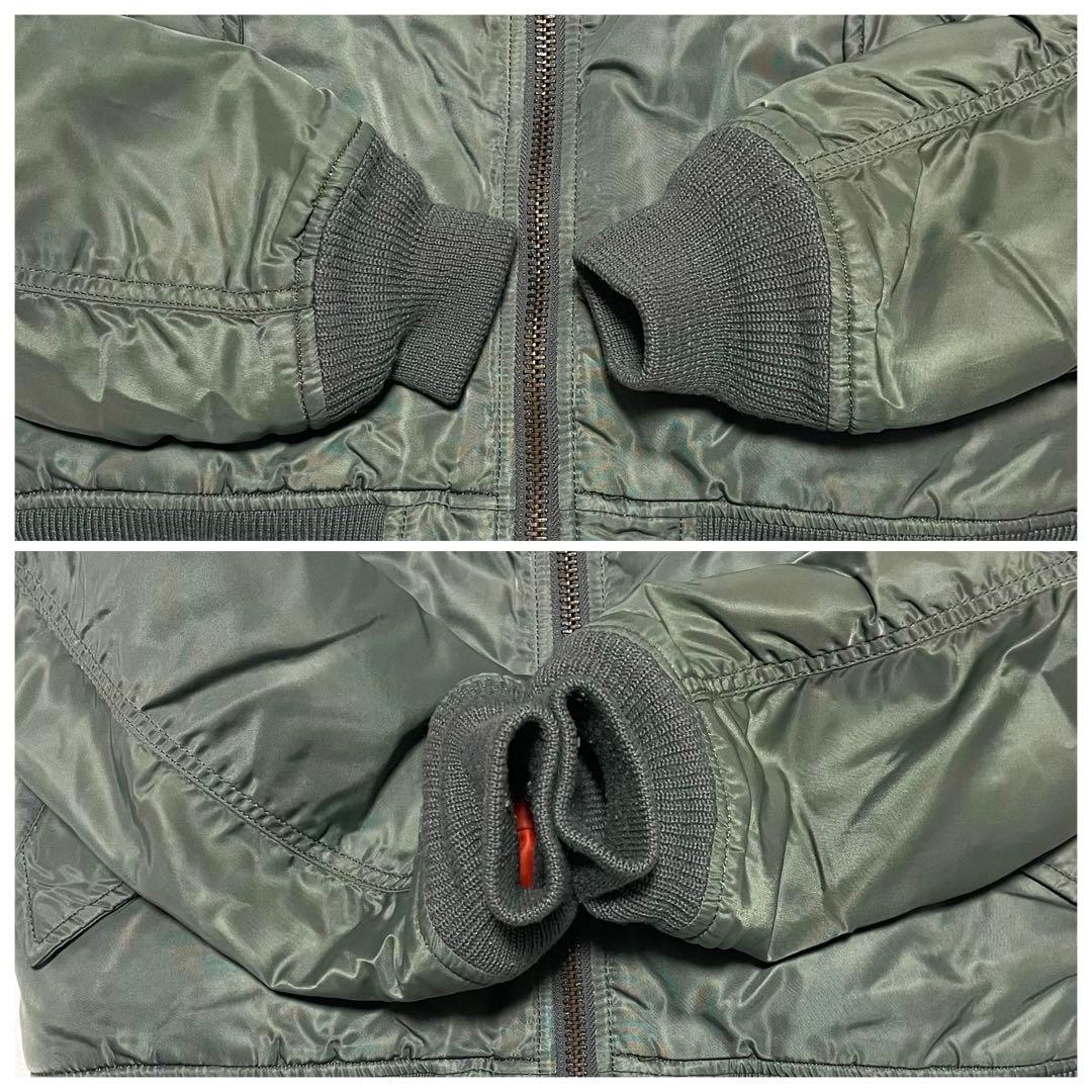 【美品】AVIREX MA-1 フライトジャケット オリーブグリーン メンズ L