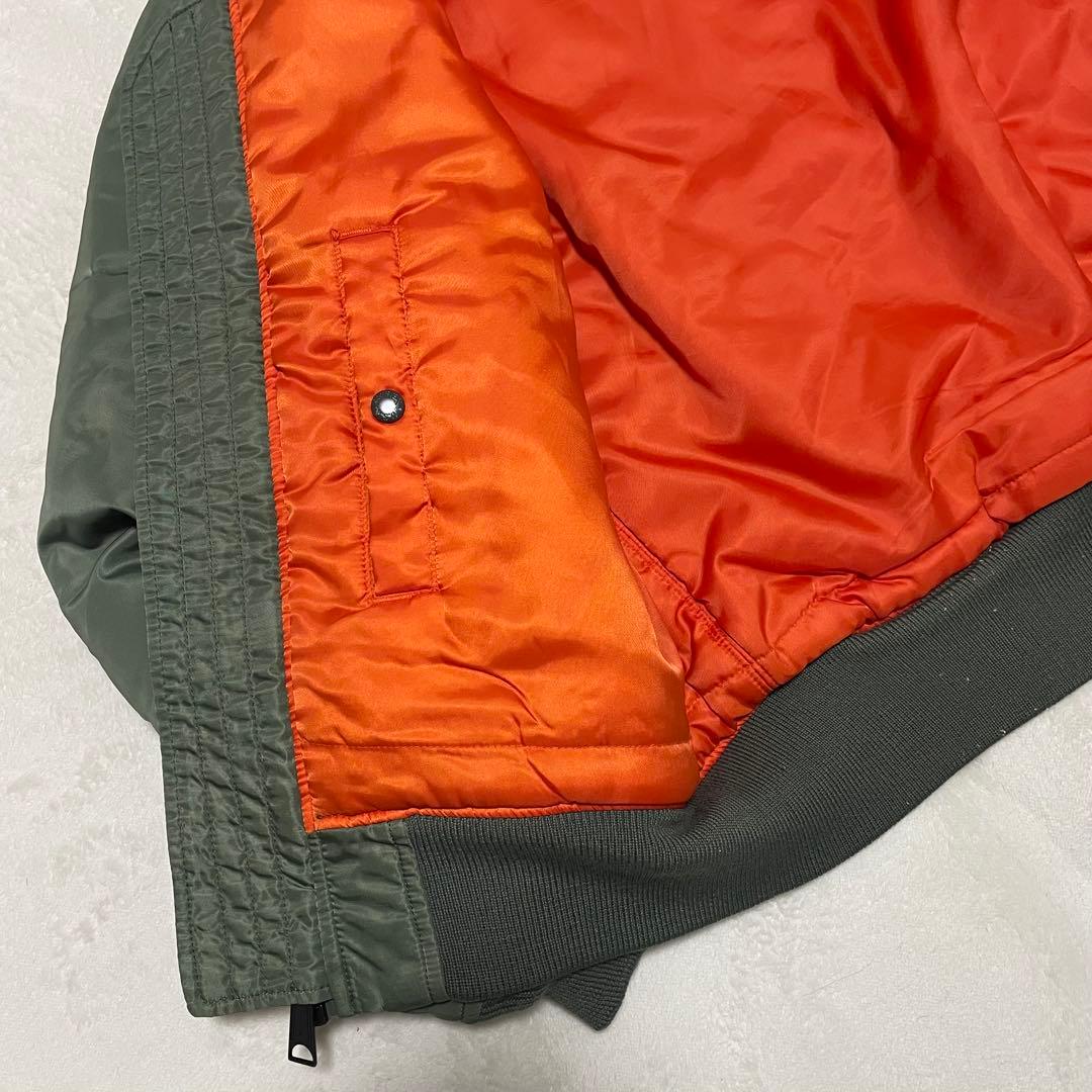 【美品】AVIREX MA-1 フライトジャケット オリーブグリーン メンズ L