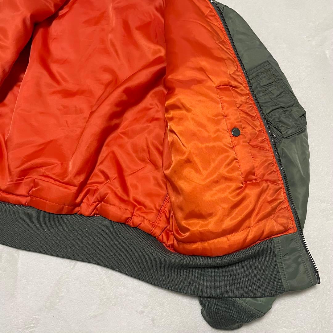 【美品】AVIREX MA-1 フライトジャケット オリーブグリーン メンズ L