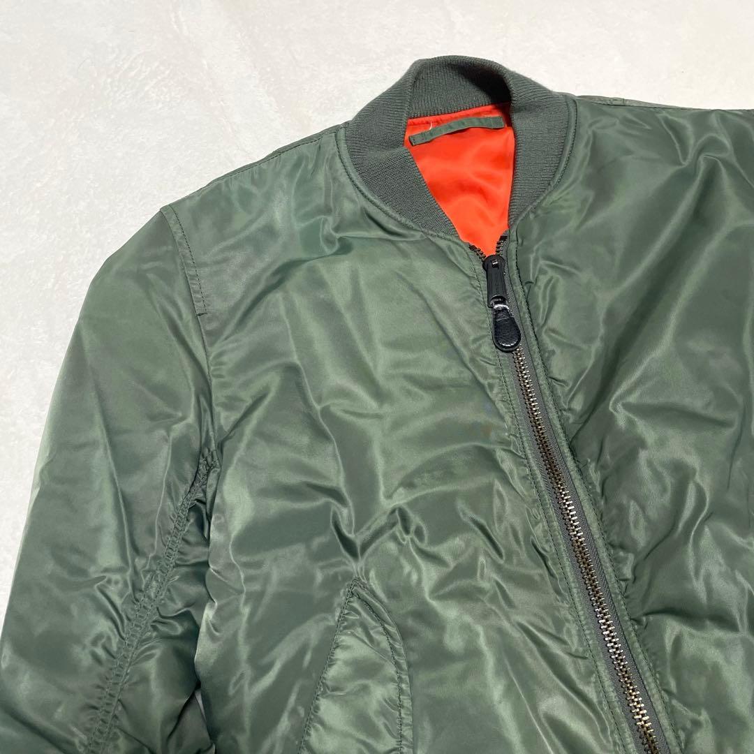 【美品】AVIREX MA-1 フライトジャケット オリーブグリーン メンズ L