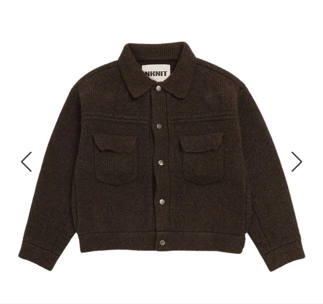 NKNIT ニットブルゾンジャケット　ブラウン　サイズ2
