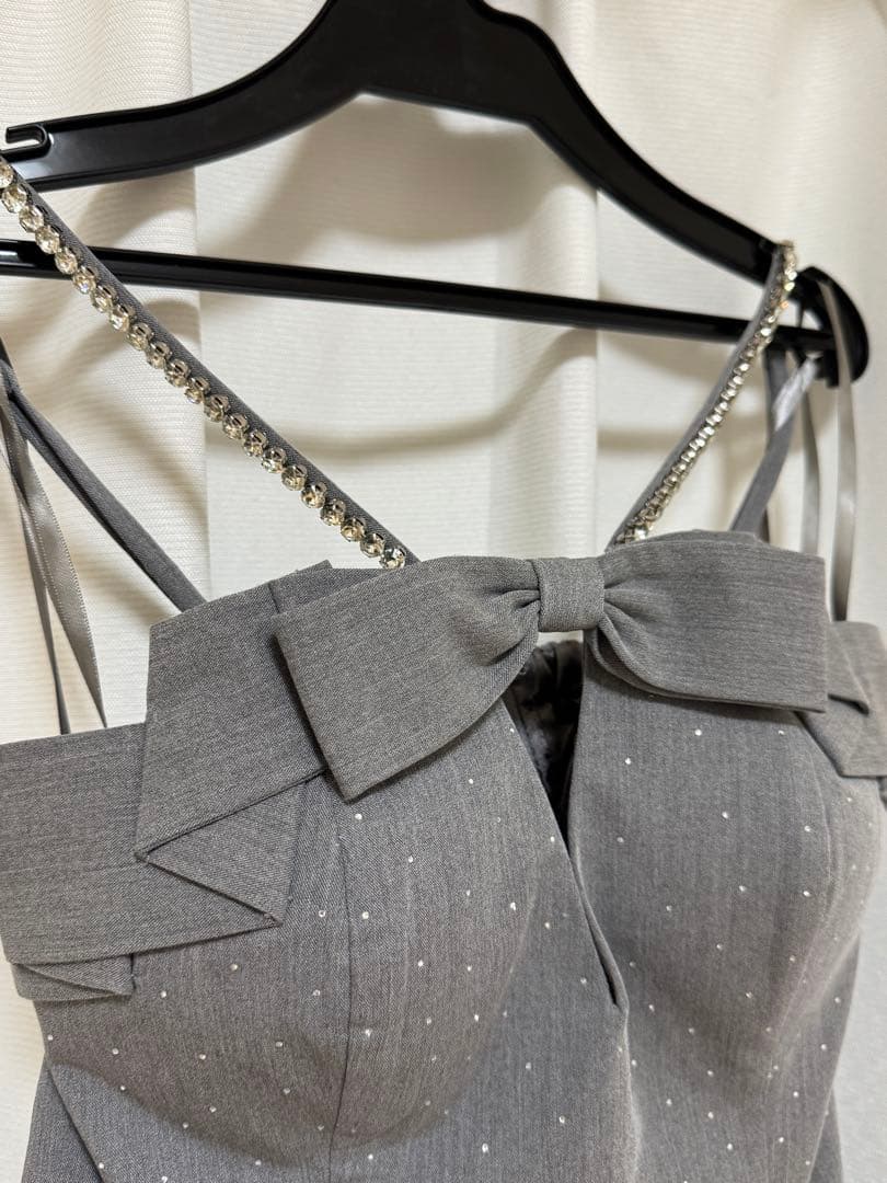 ローブドフルール バストリボンキュートセットアップタイトミニドレス S