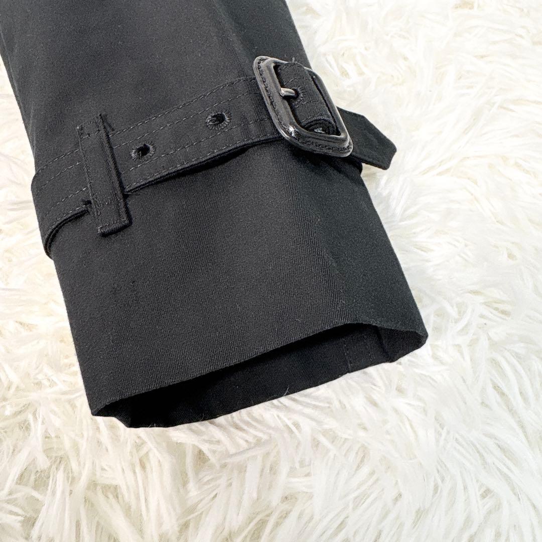 バーバリー トレンチコート サンドリンガム メガチェック ベルト ブラック XS