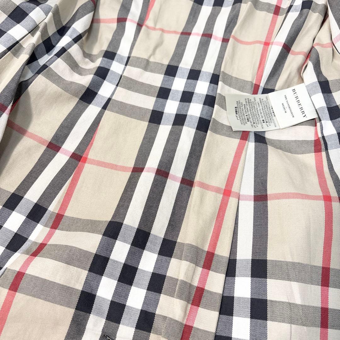 バーバリー トレンチコート サンドリンガム メガチェック ベルト ブラック XS