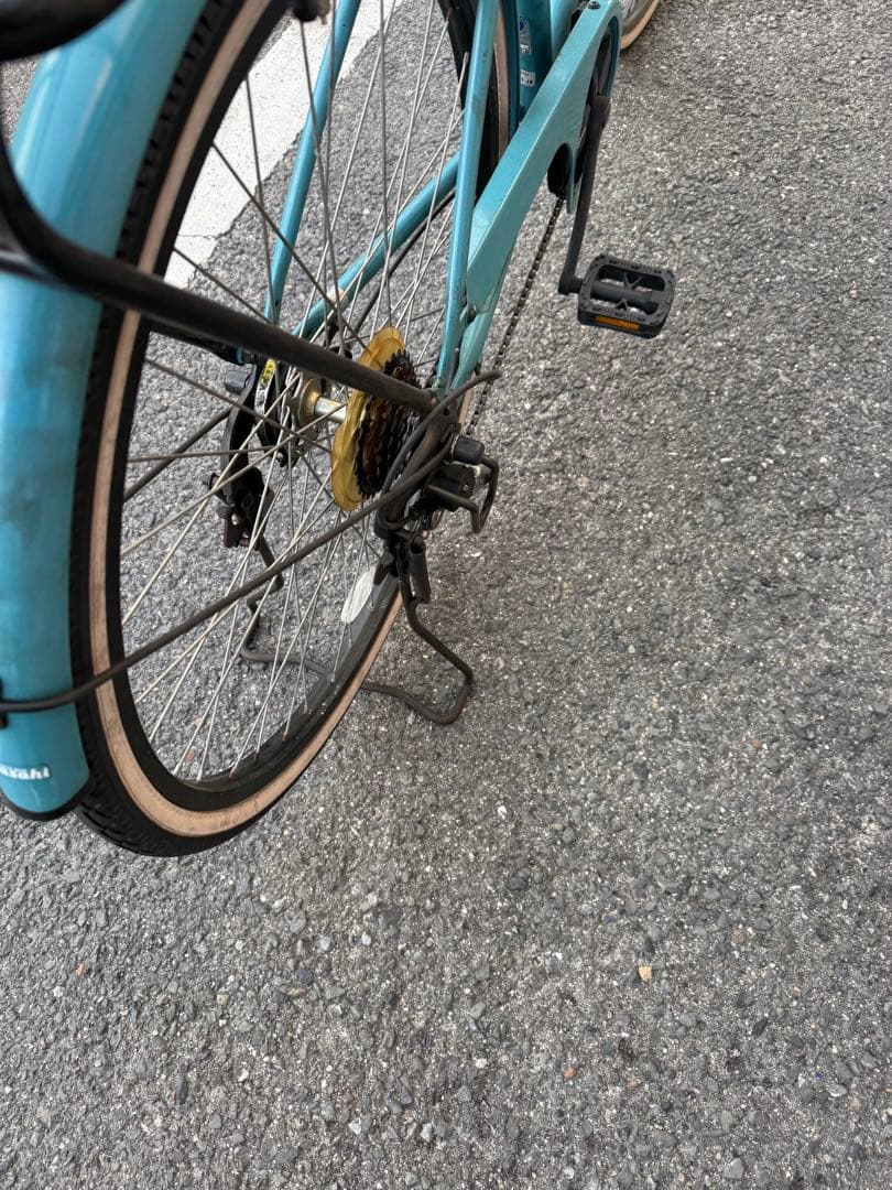 154 自転車 大阪市 【引取り限定】 美品 27インチ 変速付き
