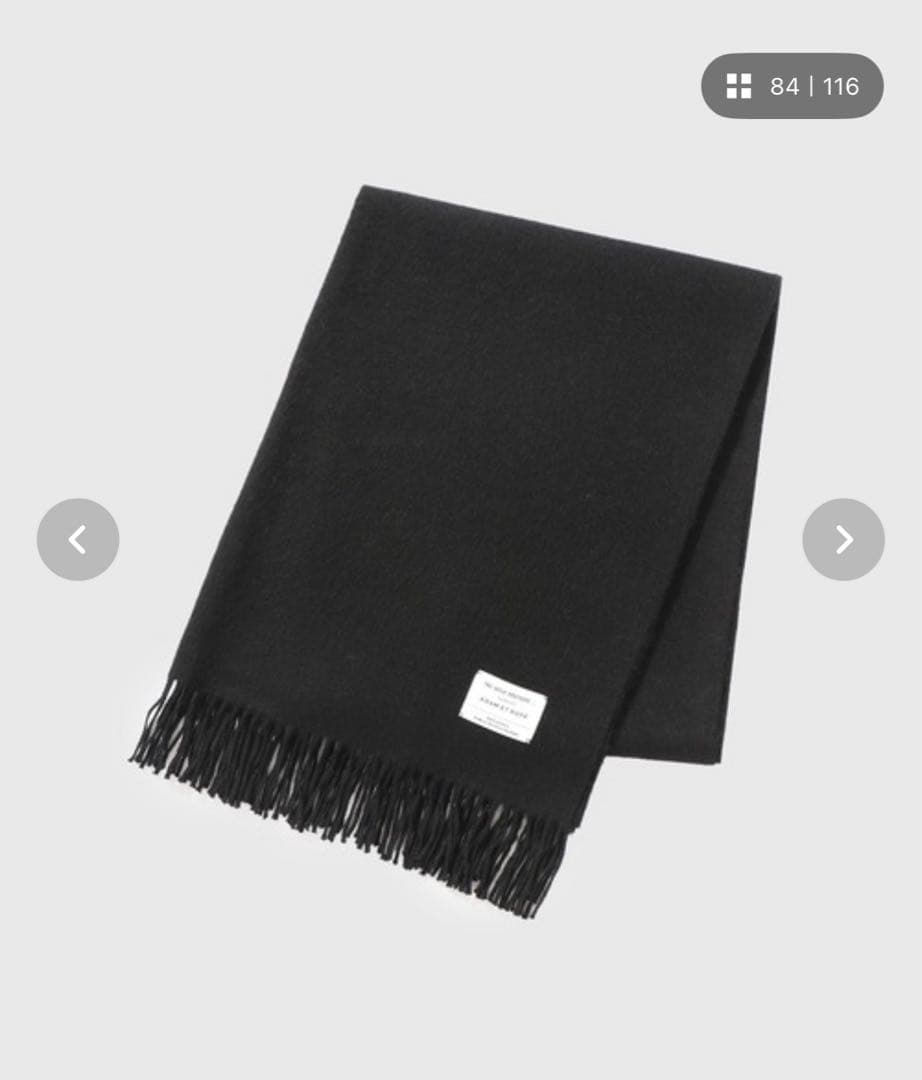 [THE INOUE BROTHERS] EX Brushed Scarf 黒