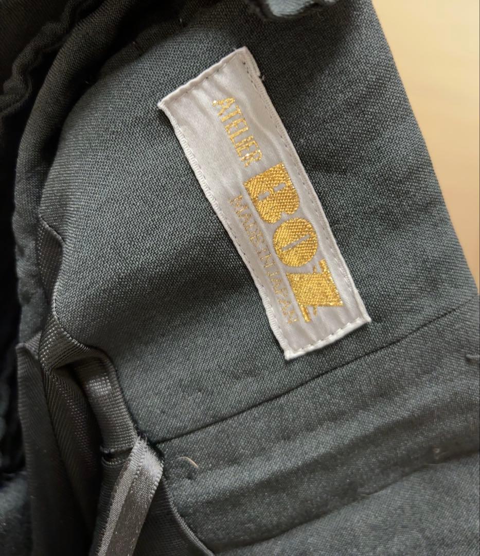 アトリエBOZ サスペンダー付きハーフパンツ ブラック