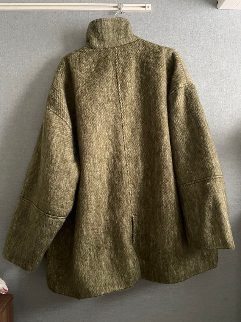 hellamシャギーコート　グリーン