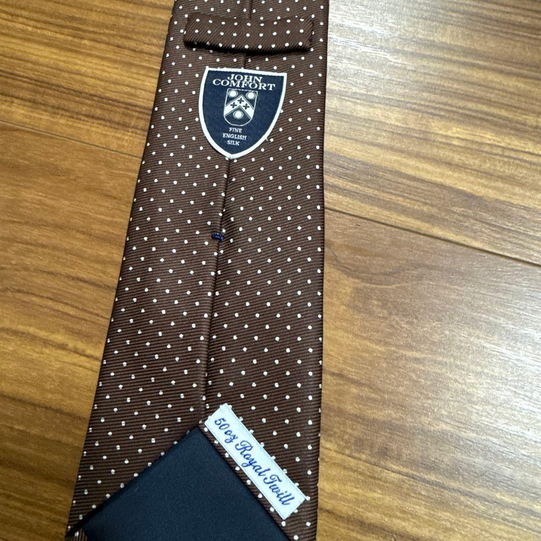 JOHN COMFORT／50オンスロイヤルツイル／ピンドットブラウン
