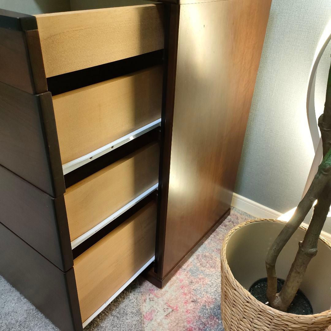 高級 木製チェスト ブラウン モダン