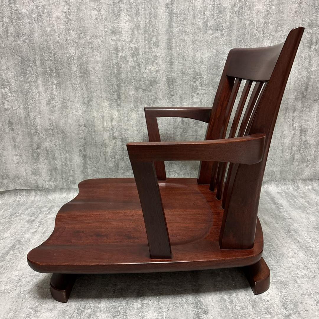 【超希少・美品】 回転式　ローチェア　花梨　ブラウンヴァン　FC-556A