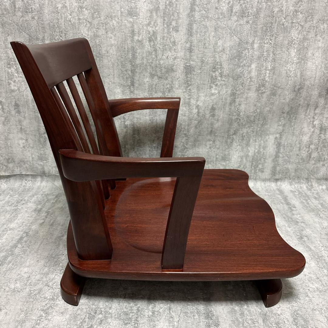 【超希少・美品】 回転式　ローチェア　花梨　ブラウンヴァン　FC-556A