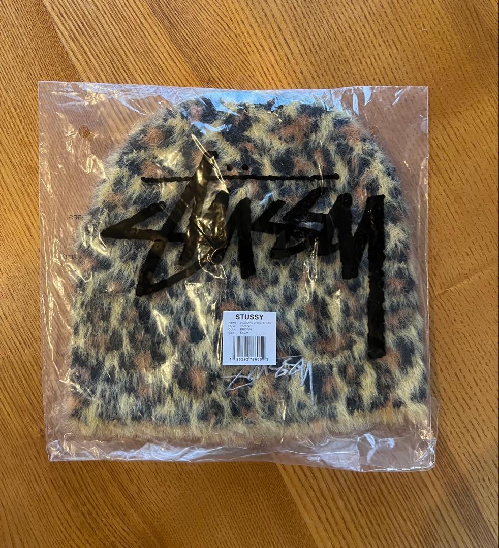 新品 HO25 ステューシー Leopard Pattern ニットキャップ