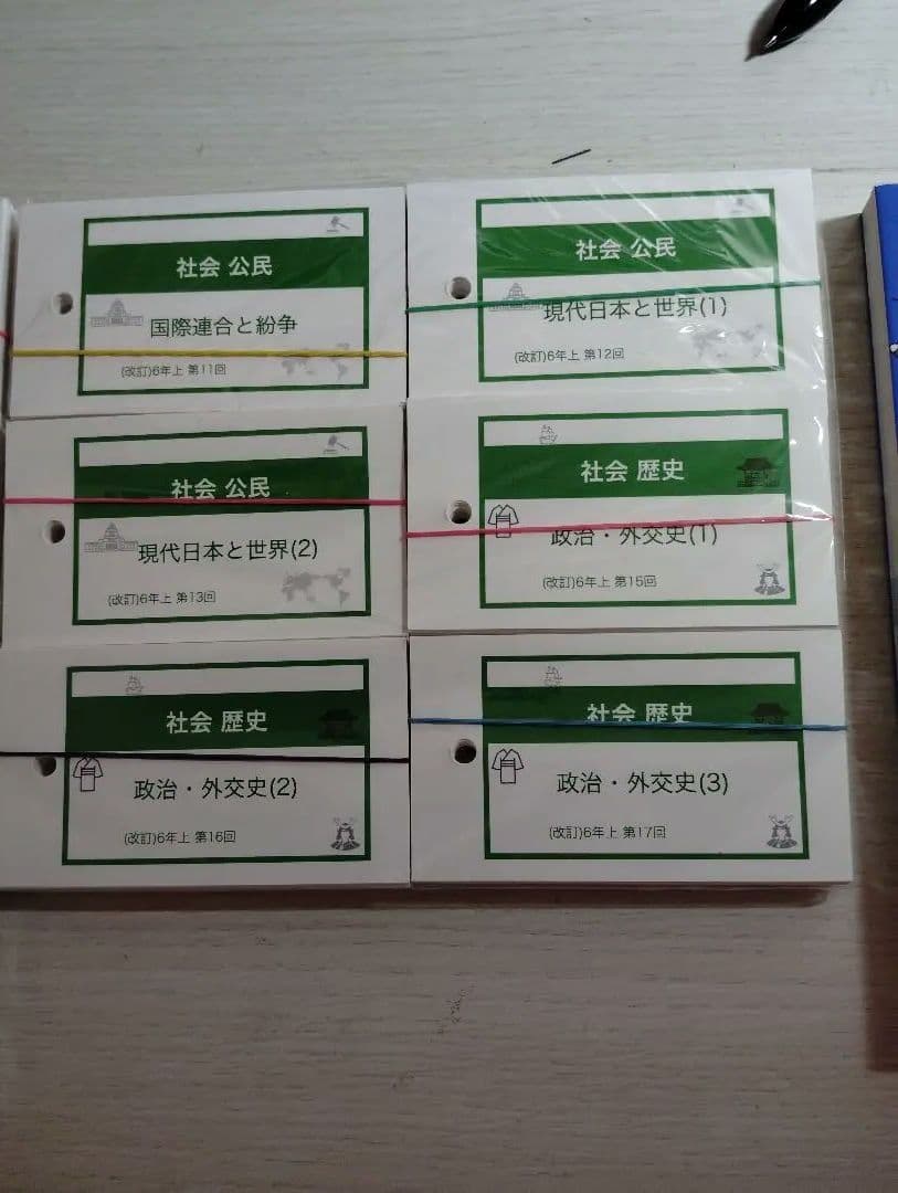 【値下げ】定価15000円相当　四谷大塚予習シリーズ社会6年上＋本、データカード