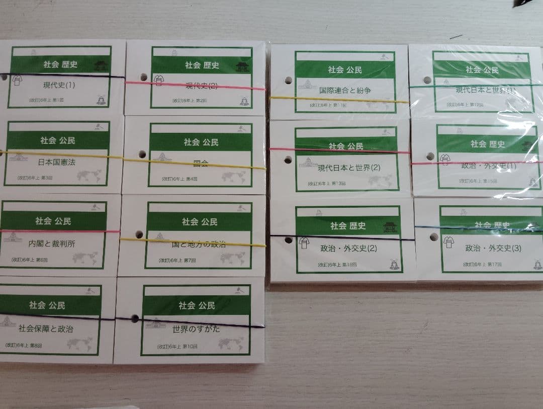 【値下げ】定価15000円相当　四谷大塚予習シリーズ社会6年上＋本、データカード