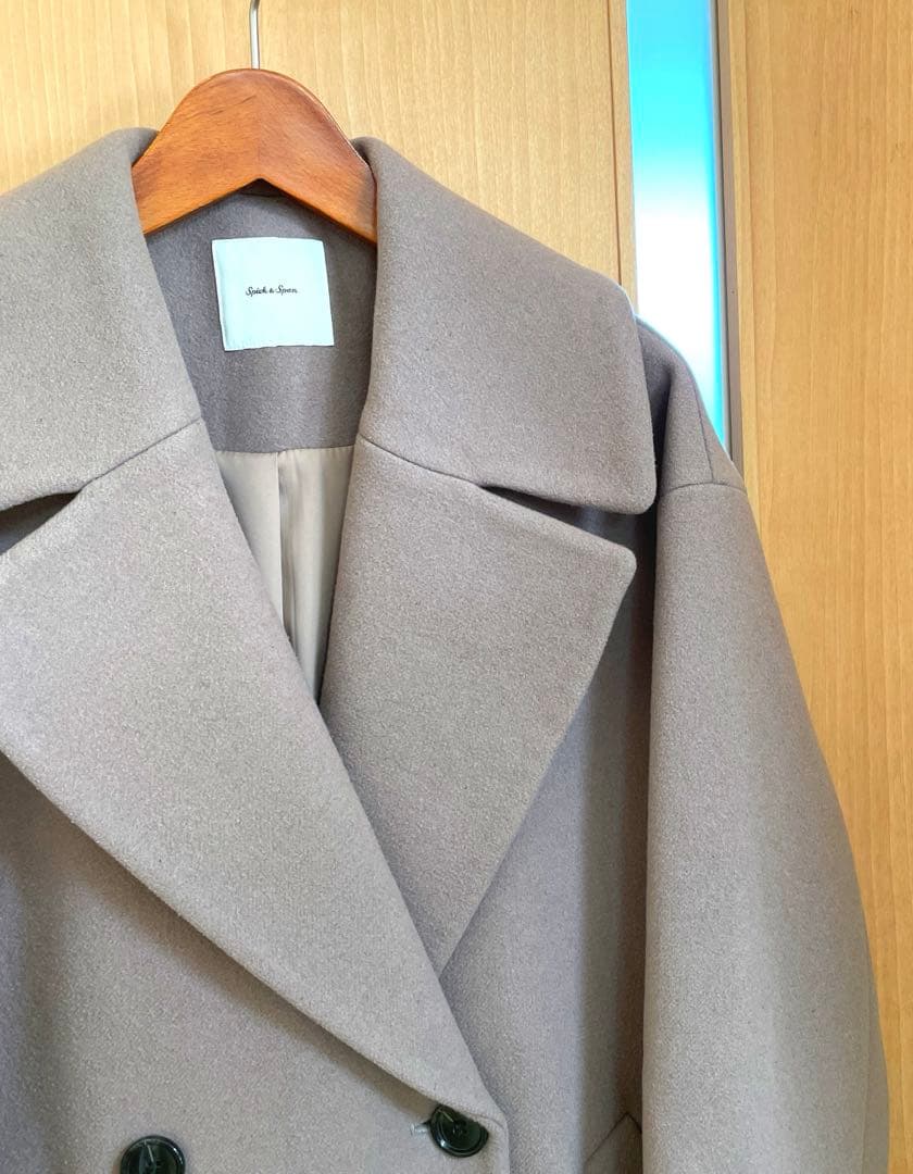 ☆なし☆スピックアンドスパン定価47,300円Wラペルチェスターコート34
