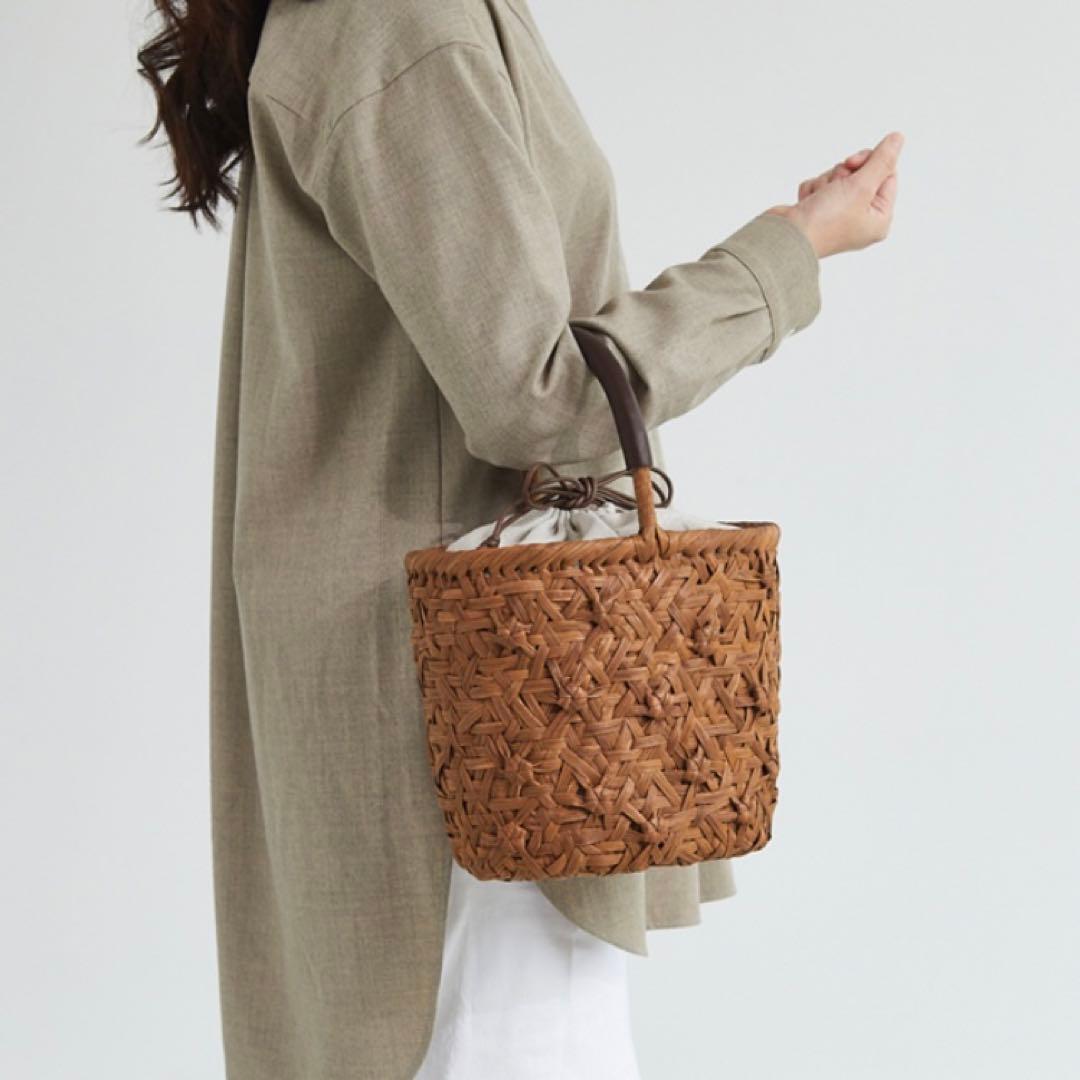 再値下げ　ヤマブドウ　山葡萄　バスケット　かごバッグ