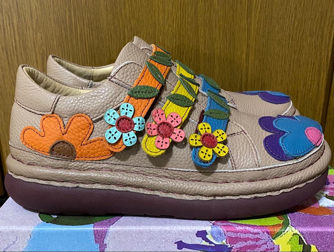 未使用estacion エスタシオン　お花モチーフシューズ